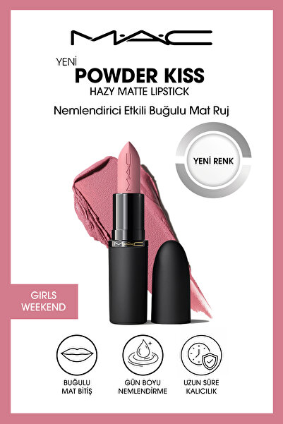 M.A.C Powder Kiss Hazy Matte Lipstick Nemlendirici Etkili Buğulu Mat Ruj - Gi...