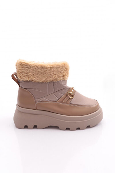 DGN Cizme de damă cu lanț gros și accesorii din blană - nurcă 15299183118