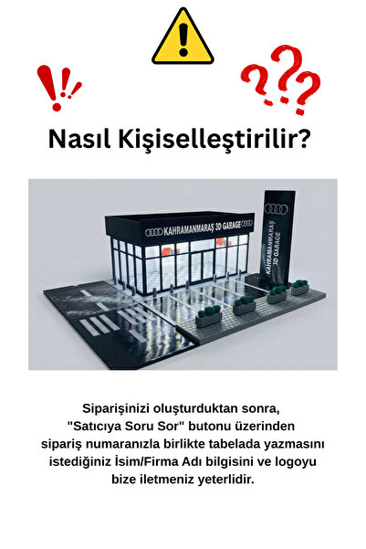 Kahramanmaraş 3D 1/64 LED Işıklı Showroom & Servis Dioraması - Kişiye Özel İs...