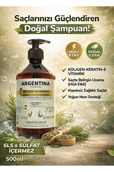 ARGENTİNA KERATİN Keratin & Dökülme Önleyici At Kuyruğu Şampuan 500 ml