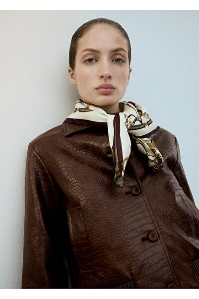 MANGO Woman Timsah derisi görünümlü bomber ceket