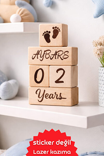 Mother Baby Souvenir Photo Shooting Memorial Cubes (ENGLISH) Laser Engraved Name Set of 5