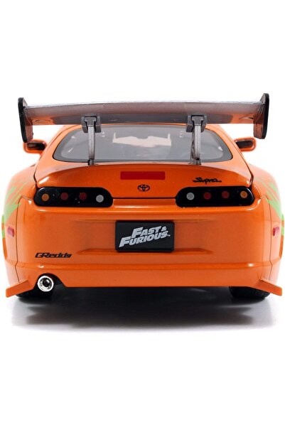 Jada Hızlı ve Öfkeli Fast and Furious 1995 Toyota Supra 1:24 Pres Döküm Araba  Brian O'Conner Figürlü