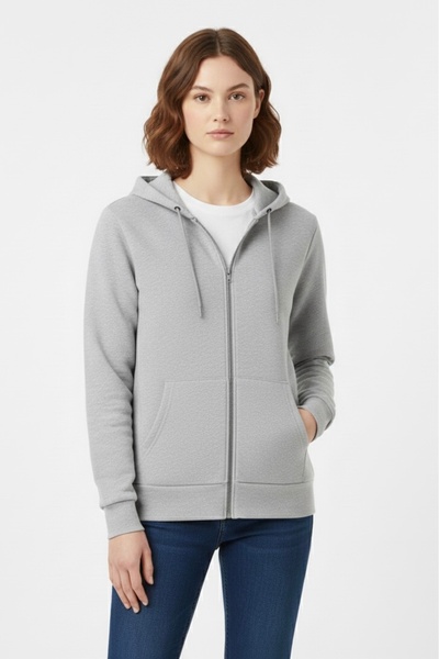 ASSAF Cardigan din bumbac pentru femei cu căptușeală din fleece cu glugă slim...