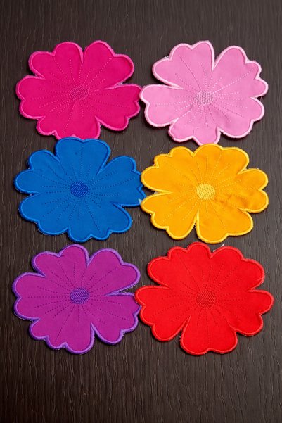 miras home 6 Pieces Mix Color Clover Model Coffee Presentation Napkin, Serving Napkin, Cocktail Napkin