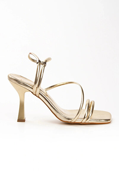 Miss Mitto تفاصيل فراشة معدنية ذهبية - حذاء نسائي بكعب كأسي قابل للتعديل عند ...