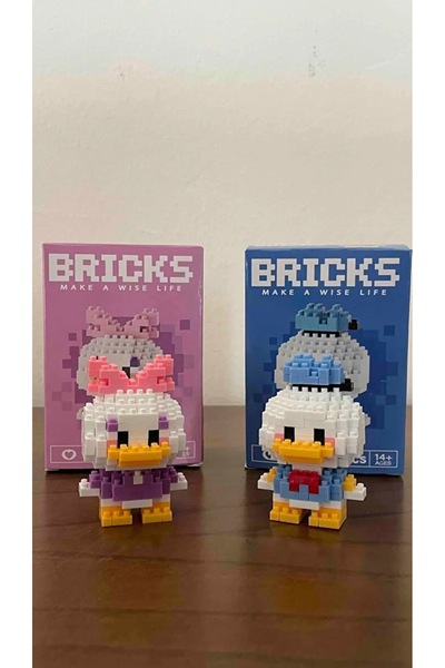 Bricks Donald Ve Daisy Duck İkili Set Mini Yap-ı Oyuncak,,01