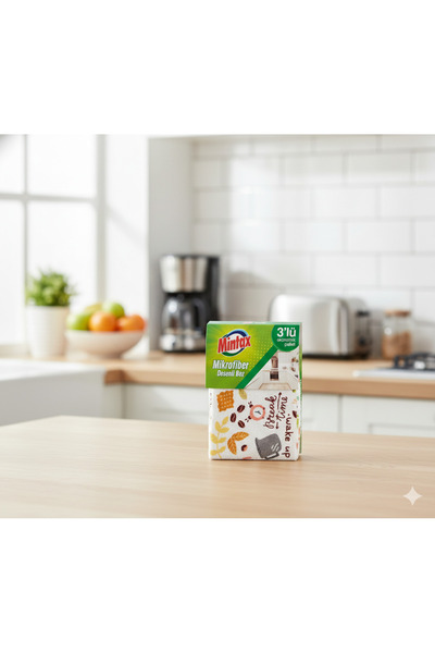 Mintax Mikrofiber Desenli Bez 3'lü Ekonomik Paket
