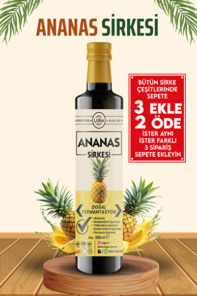 Luga Ananas Sirkesi 500 ml - Doğal Fermantasyon, Katkısız