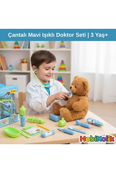 Art Tone 🩺💙 ÇANTALI MAVİ IŞIKLI DOKTOR SETİ | 3 YAŞ+ 💙🩺