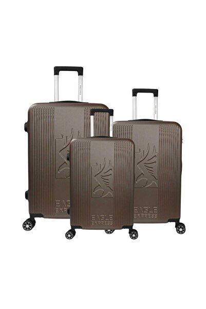 EAGLE EXPRESS طقم حقائب سفر رامبل مكون من 3 قطع (20/24/28 بوصة) - رمادي