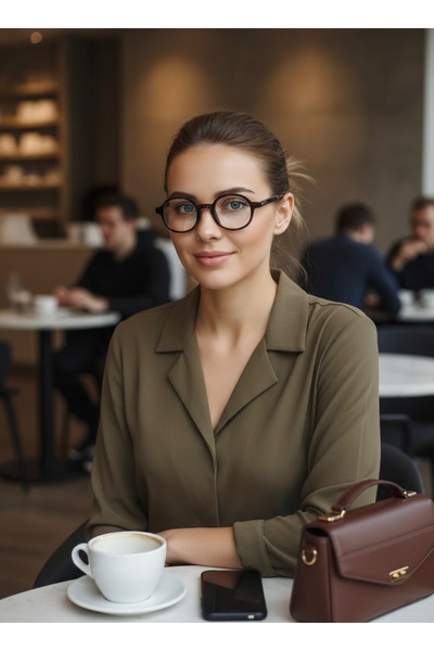 Olivier Philippe Flap Brown Blue Light Protection Glasses