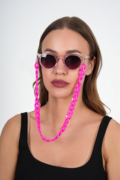 JULIANO Fuchsia Acrylic - Thick Design Glasses Chain