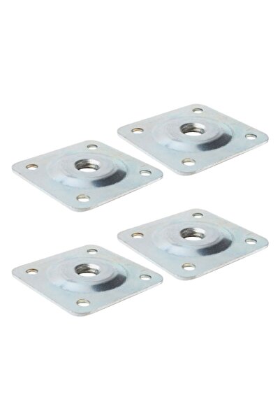 Adem Koç 50x50 M8 Sehpa Ayak Bağlantı Sac Aparatı Düz (4 Adet)