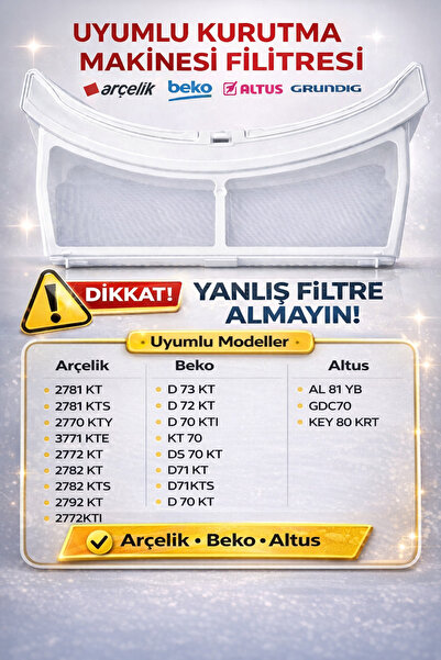 Altus AL 81 YB Çamaşır Kurutma Makinesi Kaset Filtresi - 2972300100