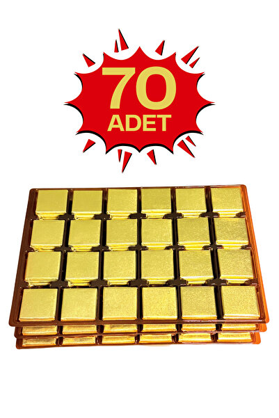 Bubi Çikolata Altın Sargılı Sütlü Madlen 70 Adet İkramlık Çikolata