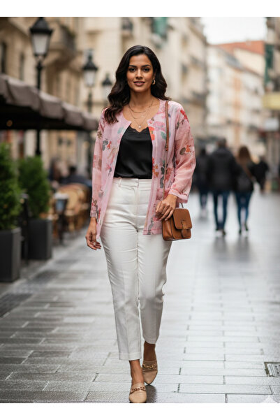 MAXLEVEL MODA سترة شيفون للأم مقاس كبير