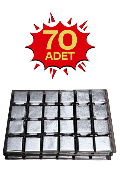 Bubi Çikolata Gümüş Sargılı Sütlü Madlen 70 Adet İkramlık Çikolata