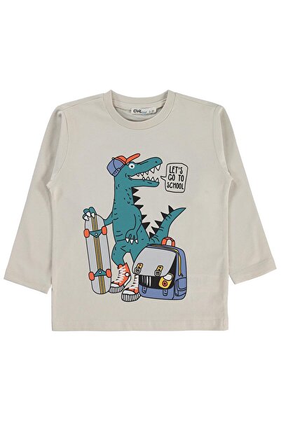 Civil Boys سويت شيرت Lets Go Timsah مطبوع لعمر 2-5 سنوات - بيج 2-3 سنوات