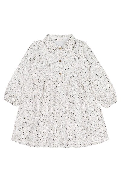 Civil Girls Φόρεμα με σχέδια για 6-9 ετών - Εκρού 9-10 ετών