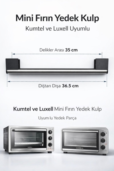 Baytech Kumtel – Luxell Uyumlu Mini Fırın Yedek Kulp 35 cm (36,5 cm Dış Ölçü)