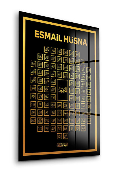 Decovetro Cam Tablo Esmaül Hüsna Dini Islami Tablo