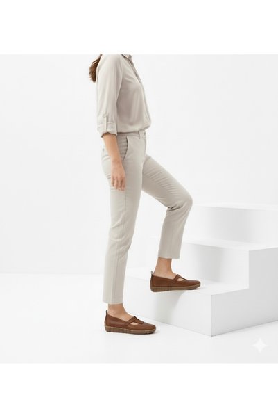 OFLAMAZ Women's Shoes, Ballet Flats, Hand-Stitched, Stylish, Comfortable, Suitable for Daily Wear