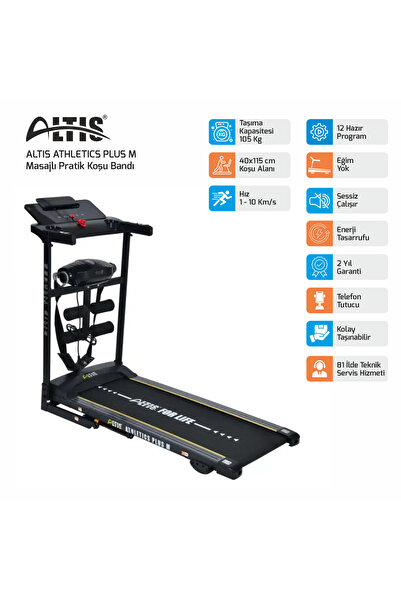 ALTIS Athletics Plus M Masajlı Pratik Koşu Bandı 2,25 Hp