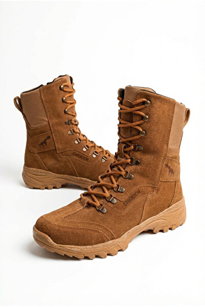 Zerenyus Scalatore Premium Erkek Askeri Postal Bot Süet Taba