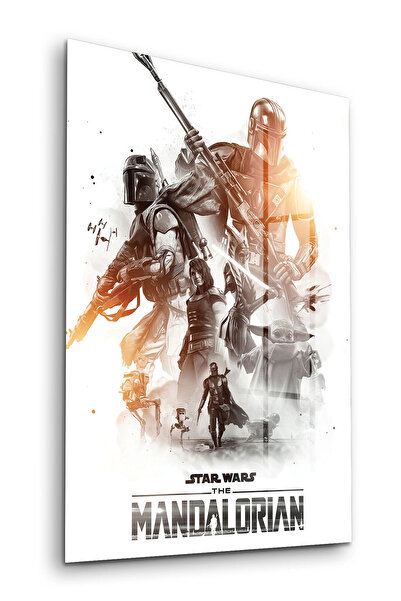 Decovetro Αφίσα The Mandalorian σε γυάλινη επιφάνεια
