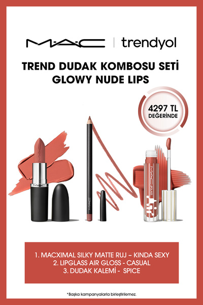 M.A.C Trend Dudak Kombosu Seti Glowy Nude Lips