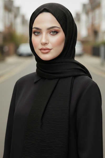 rathorion Bambu Kraş Siyah Eşarp