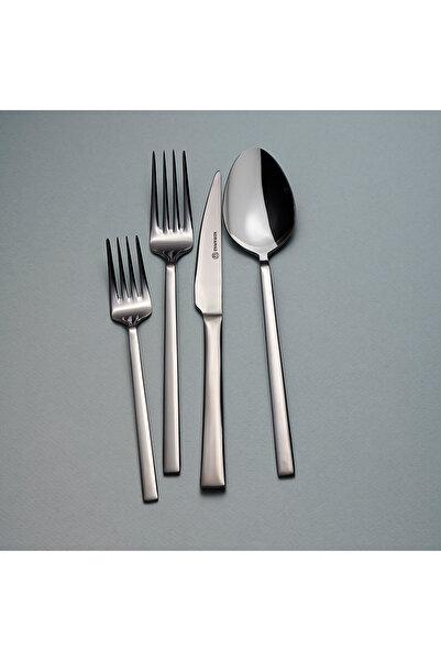 KORKMAZ Lora 24 Parça Siyah Çatal Kaşık Bıçak Seti A2489