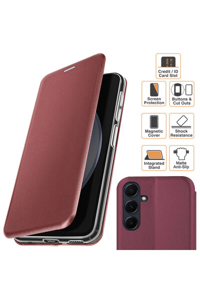 Gekko Mobile » Book Case for Samsung A56, with Magnet, Card Pocket, Stand Fun...