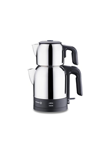 KORKMAZ Demkolik Elektrikli Çaydanlık InoxSiyah-Gri 1.8 lt A359-08