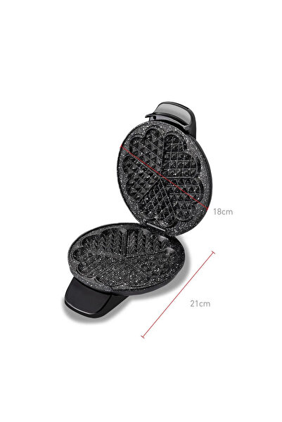 KORKMAZ Mia Siyah Waffle Makinesi A319-05
