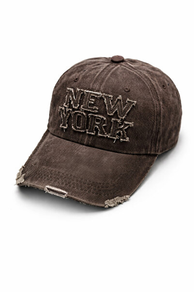 ZERAMİNE Eskitme Vintage Retro Cap Şapka Pamuklu