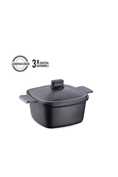 KORKMAZ Casterra Kare Döküm Tencere 20x20x10,5 cm A2581
