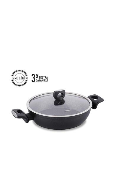 KORKMAZ Nora Granit Kısa Tencere 24x5,8 cm A2943