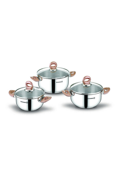 KORKMAZ Rosabella Jr. 6 Parça Tencere Seti A1939