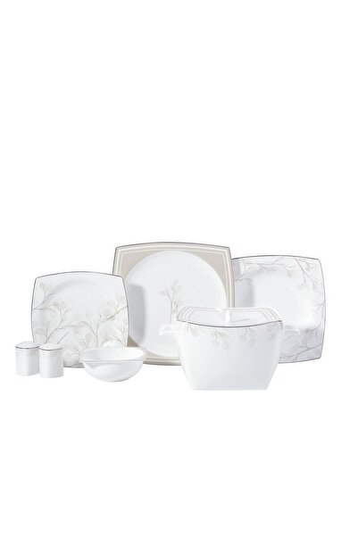KORKMAZ Bone Collection 60 Parça Kare Yemek Takımı A8461