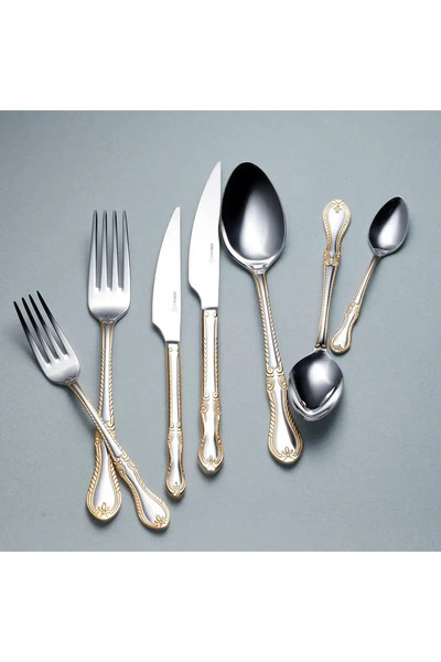 KORKMAZ Hanedan Gold 84 Parça Çatal Kaşık Bıçak Seti A2563