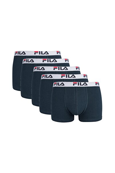 FILA Herren Boxershorts, 5er Pack - Logobund, Urban, Cotton Stretch, einfarbig