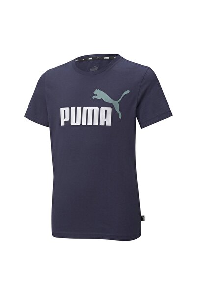 Puma Jungen T-Shirt - ESS+ 2 Col Logo Tee, Rundhals, Kurzarm, uni