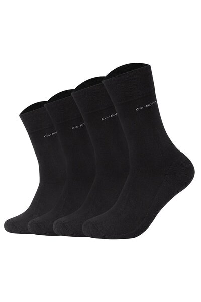camano Unisex-Socken – Wanderstrümpfe, einfarbig, 4er-Pack