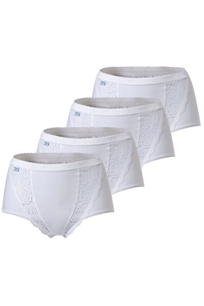 SLOGGI Stilvoller Damen-Slip – lang, 4er-Pack, Einfarbig