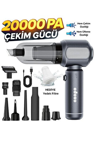 Power 20000PA Şarjlı El Süpürgesi – Yüksek Emiş Gücü, Uzun Çalışma Süresi , 7800 Mah , 120W Güç