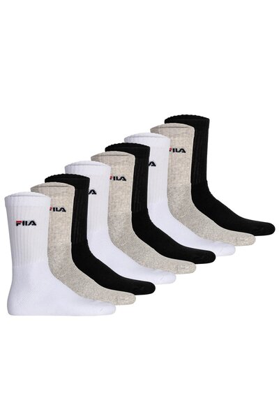 Fila Unisex Socken, 9er Pack - Tennissocken, Crew Socks, Logo