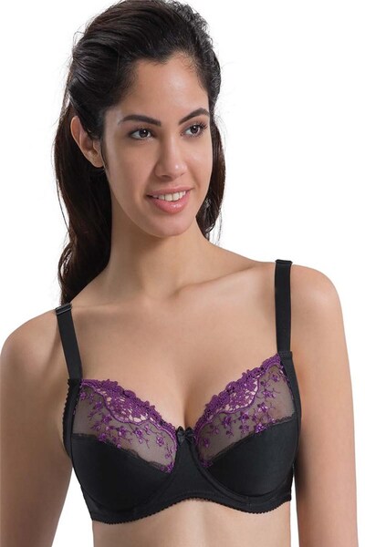 Emay Sutien din dantelă violet pentru femei 136