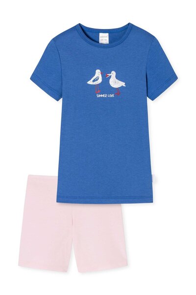 Schiesser Mädchen Schlafanzug - kurzarm, Kinder, Bio-Baumwolle, Tier-Motiv